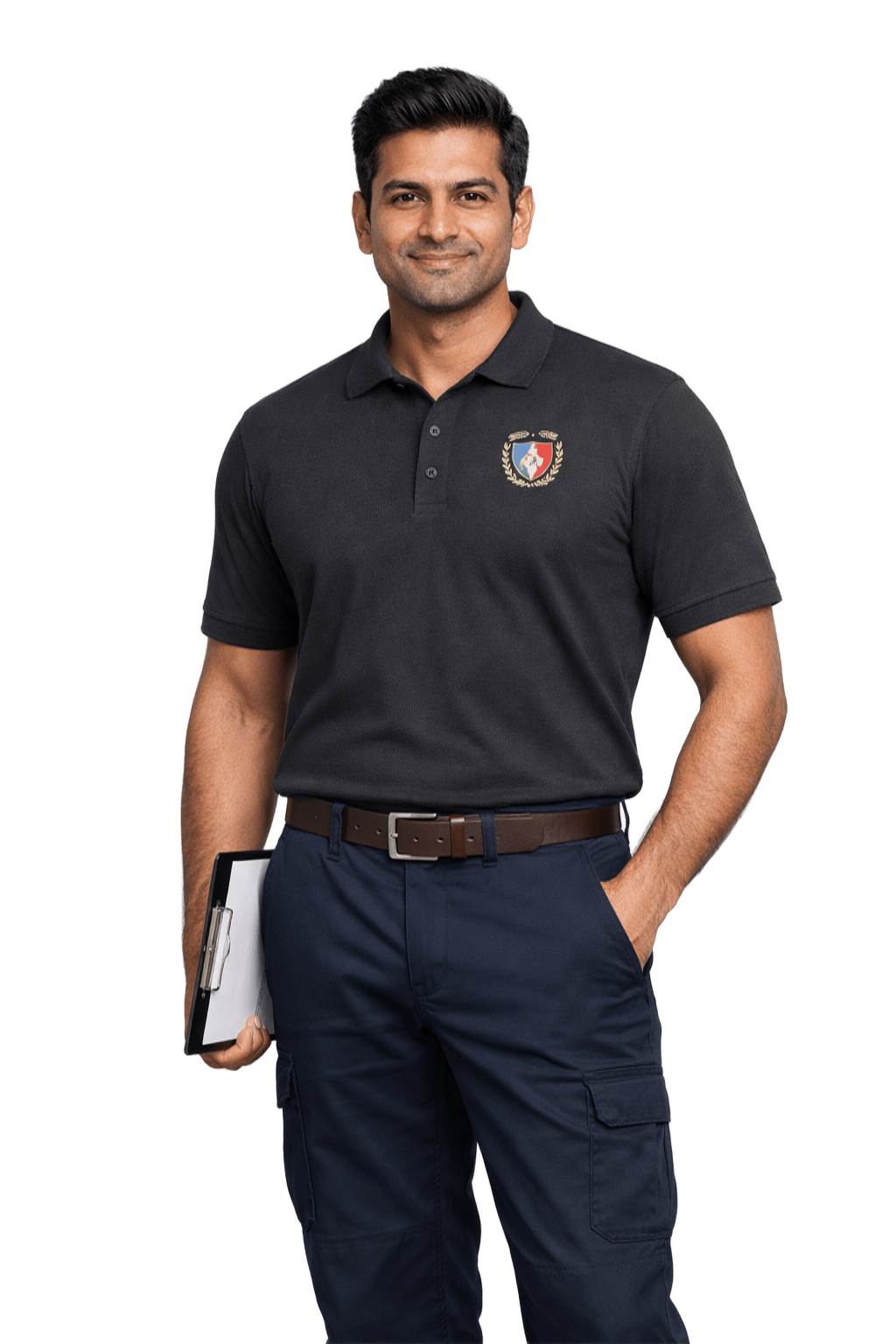 Professional Worker in Durable Branded Workwear with Company Logo